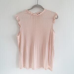 NWOT Women's Large Adrianna Pappell Sleeveless Round Neck Top